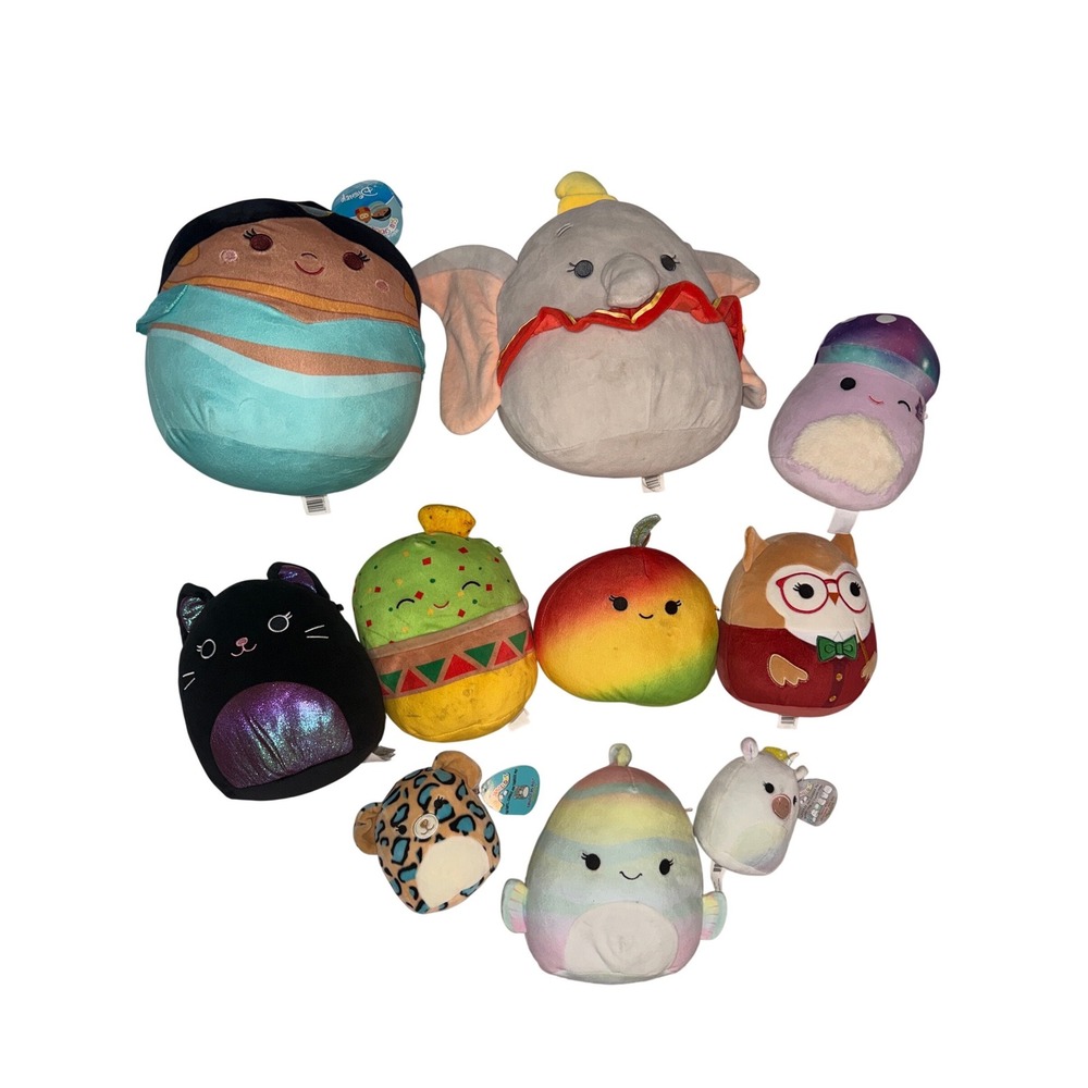 Squishmallows Plush‎ Bundle of 10 (3 with Tags)